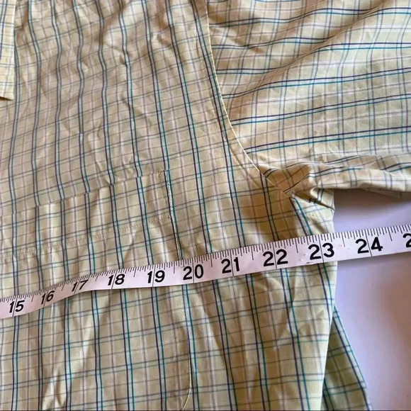 L.L. Bean vintage green & blue plaid long sleeve button down shirt size medium - Picture 8 of 12